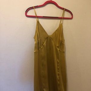 NWT Silky Chartreuse Stunner! Slip Dress Sz 8